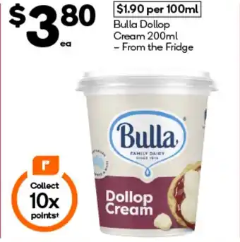 Woolworths Bulla Dollop Cream offer