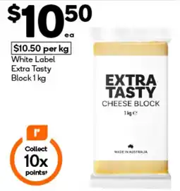 Woolworths White Label Extra Tasty Block offer