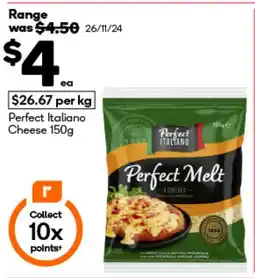 Woolworths Perfect Italiano Cheese offer