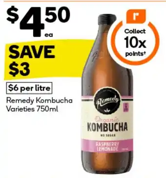 Woolworths Remedy Kombucha offer