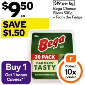 Woolworths Bega cheese slices offer