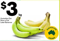 Woolworths Australian eat now or eat later bananas offer