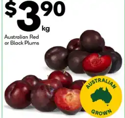 Woolworths Australian Red or Black Plums offer