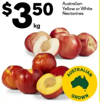 Woolworths Australian Yellow or White Nectarines offer