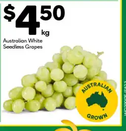 Woolworths Australian White Seedless Grapes offer