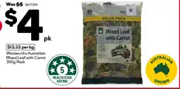 Woolworths Woolworths australian mixed leaf with carrot offer