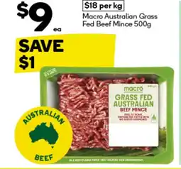 Woolworths Macro Australian Grass Fed Beef Mince offer