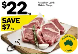 Woolworths Australian Lamb Midloin Chops offer