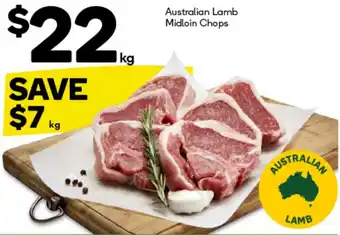 Woolworths Australian Lamb Midloin Chops offer