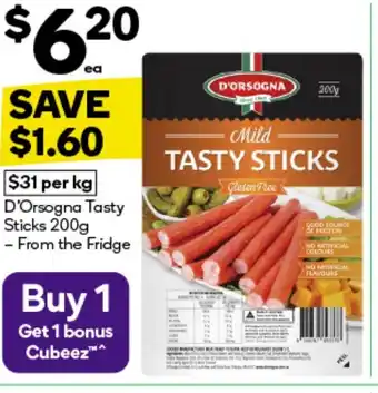 Woolworths D'Orsogna Tasty Sticks offer