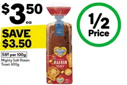 Woolworths Mighty Soft Raisin Toast offer