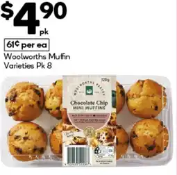 Woolworths Woolworths Muffin Varieties Pk 8 offer