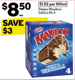 Woolworths Peters Maxibon offer