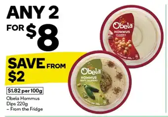 Woolworths Obela Hommus Dips offer