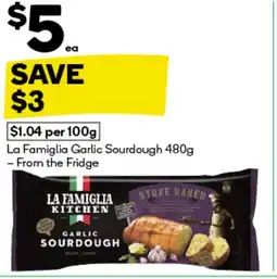 Woolworths La Famiglia Garlic Sourdough offer