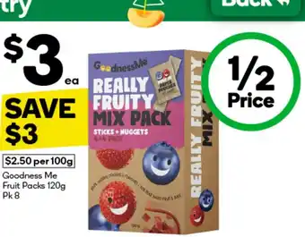 Woolworths Goodness Me Fruit Packs offer