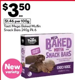 Woolworths Tasti Mega Baked Muffin Snack Bars offer