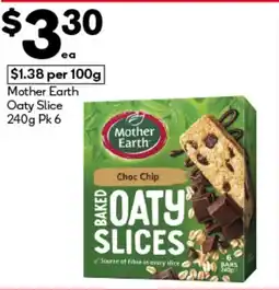 Woolworths Mother Earth Oaty Slice offer