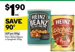 Woolworths Heinz Baked Beans or Spaghetti offer