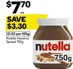 Woolworths Nutella Hazelnut Spread offer