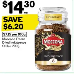 Woolworths Moccona Freeze Dried Indulgence Coffee offer