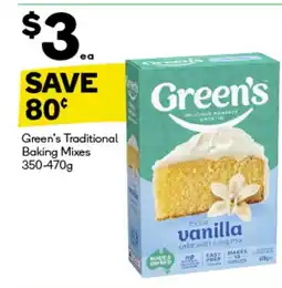 Woolworths Green's Traditional Baking Mixes offer