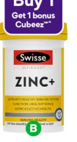 Woolworths Swisse Ultiboost Zinc+ Tablets offer