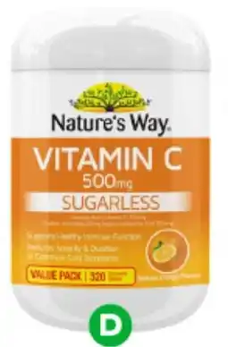 Woolworths Nature's Way Vitamin C 500mg Chewable Tablets offer