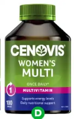 Woolworths Cenovis Women's Multivitamin Capsules offer