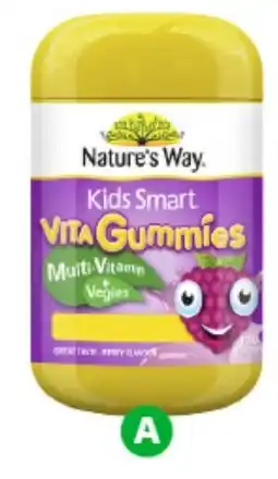 Woolworths Nature's Way Kids Smart Vita Gummies Multi-Vitamin + Veggies offer