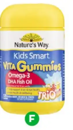 Woolworths Nature's Way Kids Smart Vita Gummies Omega 3 DHA Fish Oil offer