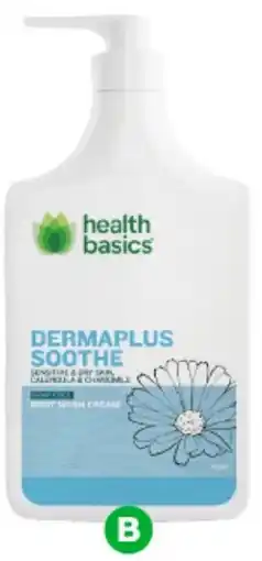 Woolworths Health Basics Body Wash Dermatology Plus offer