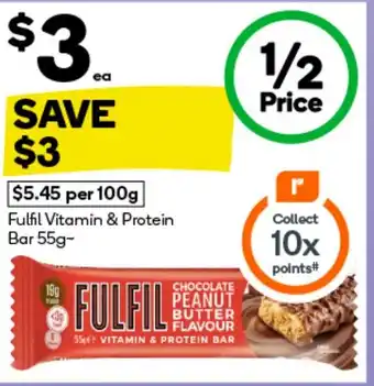 Woolworths Fulfil Vitamin & Protein Bar offer