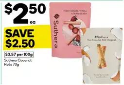 Woolworths Suthera Coconut Rolls offer