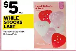 Woolworths Valentine's Day Heart Balloons offer