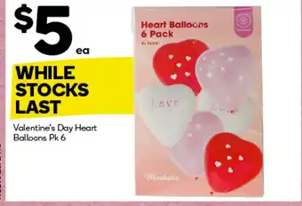 Woolworths Valentine's Day Heart Balloons offer