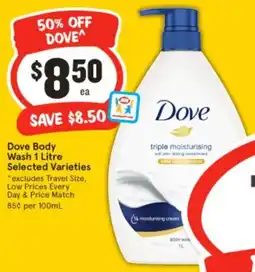 IGA Dove Body Wash offer