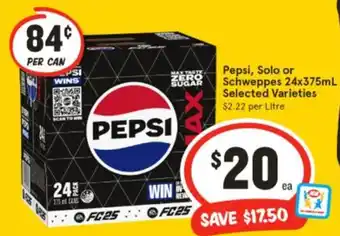 IGA Pepsi, Solo or Schweppes offer