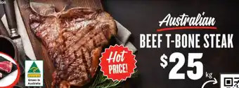 IGA Beef t-bone steak offer