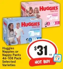 IGA Huggies Nappies or Nappy  Pants offer