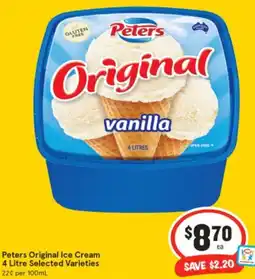 IGA Peters Original Ice Cream offer