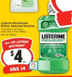 IGA Listerine Mouthwash offer