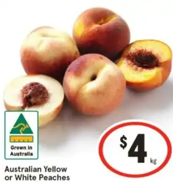 IGA Australian Yellow or White Peaches offer