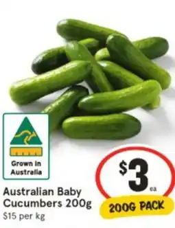 IGA Australian Baby Cucumbers offer