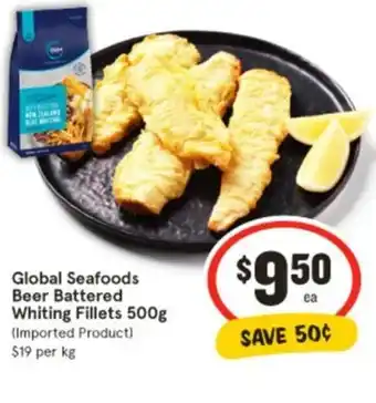 IGA Global Seafoods Beer Battered Whiting Fillets offer