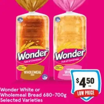 IGA Wonder White or Wholemeal Bread offer