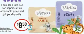 IGA BabyBoo Nappy Pants offer