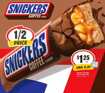 IGA Snickers Coffee Flavour Bar offer