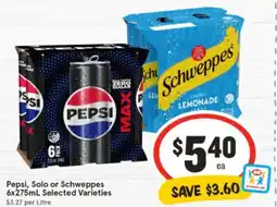 IGA Pepsi, Solo or Schweppes offer