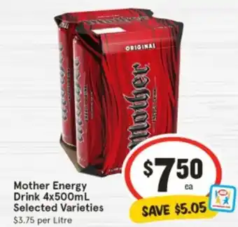 IGA Mother Energy Drink offer